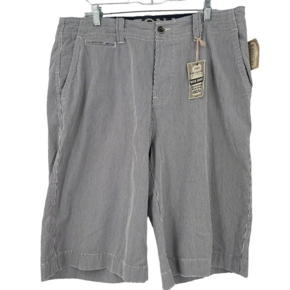 NWT Arizona Jeans Deck Shorts Blue Stripped size 38